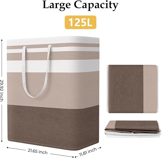 StorageRight Large Collapsible Laundry Basket Hamper - Image 2
