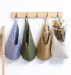 100% Linen Hanging Storage Bags Baskets 2 Pcs, Small Wall Storage Bag - Image 6