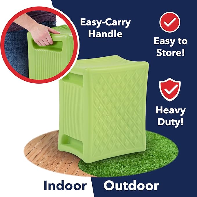 Simplay3 Handy Home 3-Level Heavy Duty Work/Garden Seat - 12" x 15" x 9" - Green, Made in USA - Image 6