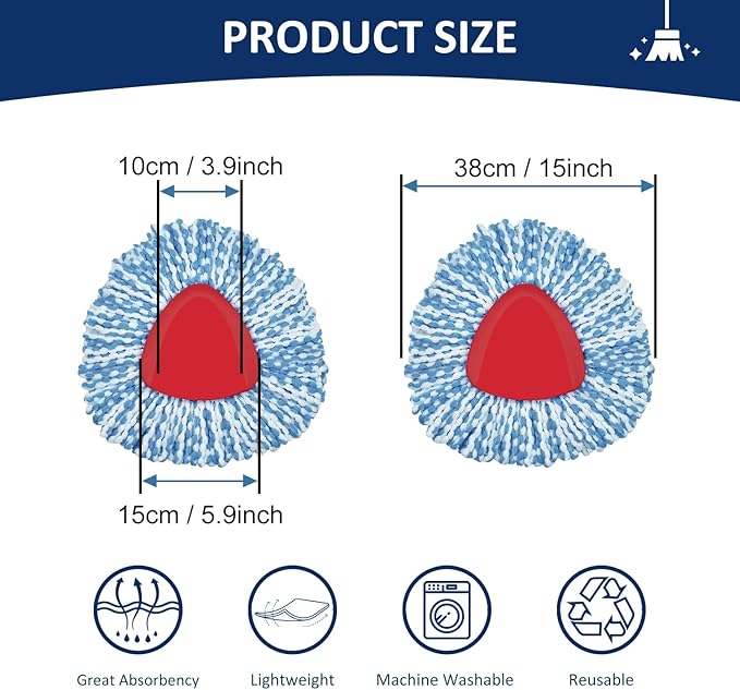 2 Pack Mop Head Replacement Compatiable - Image 5