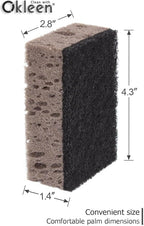 Taupe Multi Use Scrub Sponges. Made in Europe. 18 Pack, 4.3x2.8x1.4 inches. - Image 5