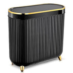 Bathroom Trash Can with Lid 3.1 Gallon Narrow Trash Can Small Plastic Trash Bin by Supteron