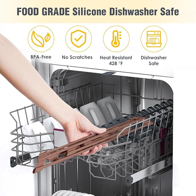 Tomorotec Compact Silicone-Coated Triangle Dish Drying Rack - Image 6