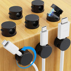 AGPTEK 8 Pack Magnetic Cable Clips, Upgraded 360° Rotatable Cord Holder Clips by AGPTEK