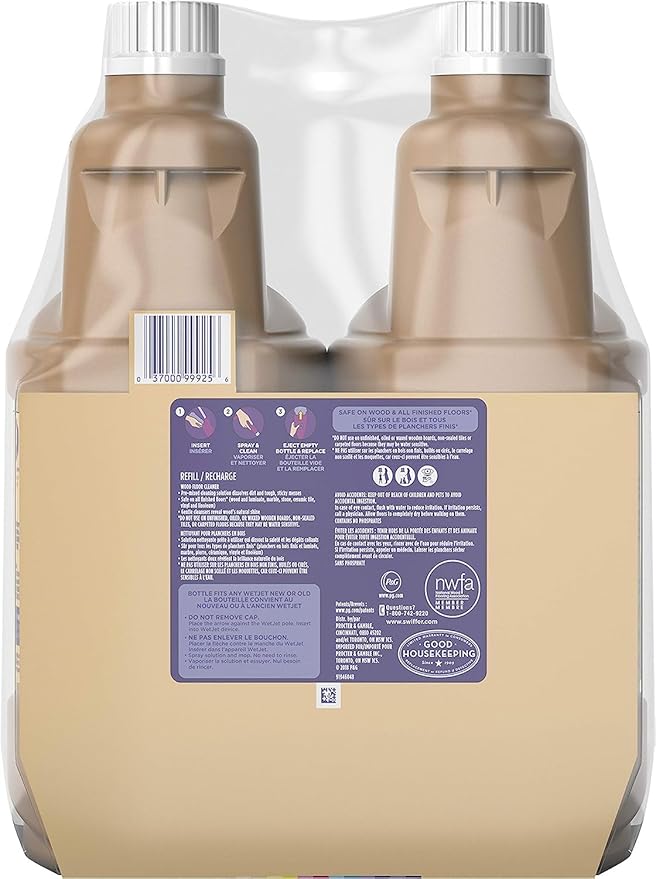 Swiffer Wetjet Wood Floor Cleaner Solution Refill, 42.2 Oz - Image 2