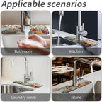 Kitchen Sink Splash Guard，wildflowers-in the meadow Faucet Mat Sink - Image 7