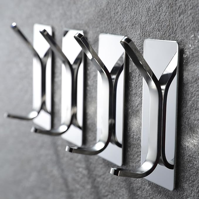 YIGII Adhesive Hooks -4 Packs Wall Hooks - Image 2