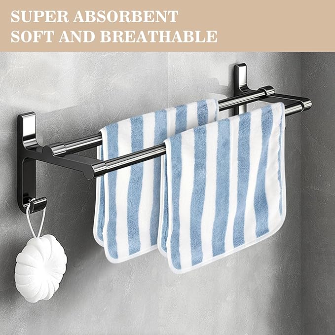 KinHwa Microfiber Hand Towels for Bathroom Soft and Absorbent Face Towels Grey - Image 5