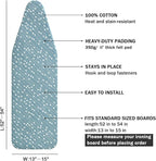 Ironing Board Cover and Pad Standard Size 15" x 54", 3 Pairs of Hook and Loop - Image 2