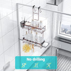 Over the Door Hanging Shower Caddy: Rustproof Hanging Organizer over the Door - Image 4