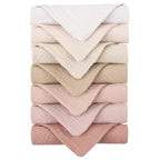 Konssy 7-Pack Soft Cotton Face Wash Cloths, Reusable Absorbent Washcloths by Konssy