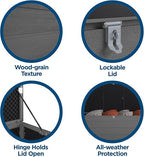 Cosco Outdoor Living 88180BGY1E Cosco Outdoor Patio Storage, Extra Large, 180 Gallons, Charcoal Deck Box, Black/Gray - Image 4