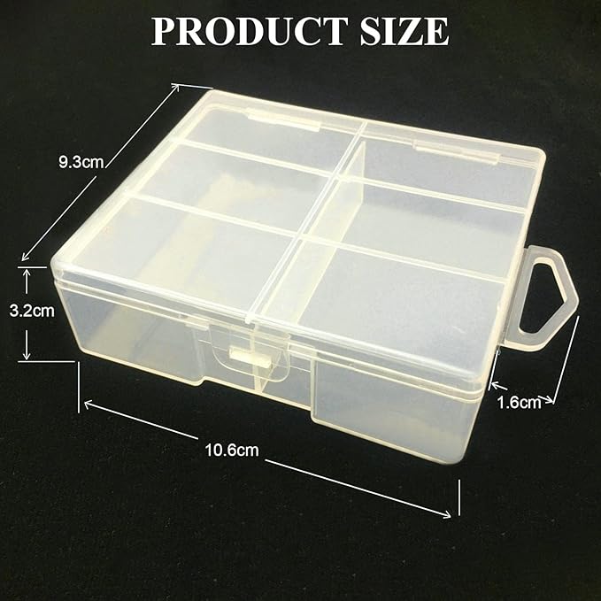 Heyiarbeit 24 x AA Battery Storage Case Holder Organizer Box Transparent - Image 2