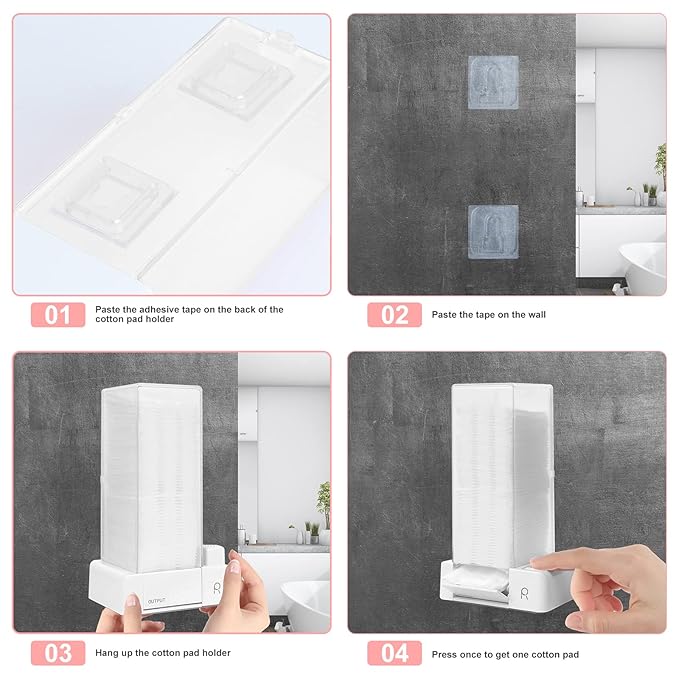 Automatic Cotton Pad Holder, Square Press Out Cosmetic Cotton Makeup Removers - Image 4