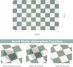 Coffee Mat Checkered Dish Drying Pad - Image 2