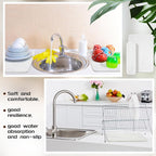 4 Pcs Absorbent Diatomaceous Dish Drying Mat Set White Non Slip 12x8in ＆ 9x3in - Image 6