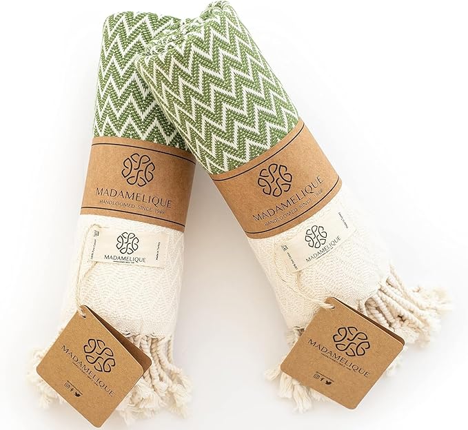 Madamelique Exclusive Hand Towels Set of 2-18 x 40 Inches by Madamelique