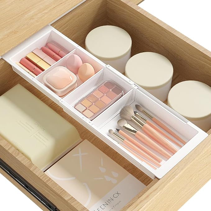 Lifewit Sliding Makeup Drawer Organizer, Fits 13-20" Deep Drawers, Extendable by Lifewit