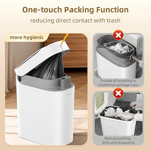 MOPALL Bathroom Trash Can with Lid, Motion Sensor Trash Can Automatic Touchless - Image 5