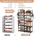 ROJASOP Shoe Rack Organizer, 8-Tier Metal Shoe Rack - Image 4