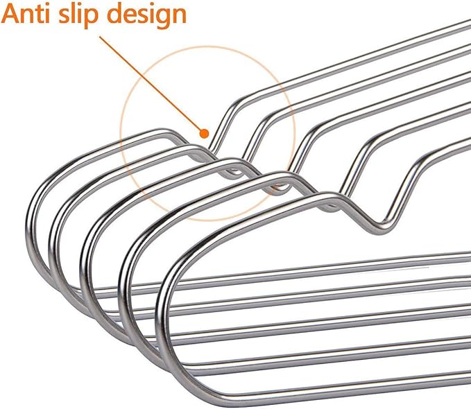 OIKA 40 Pack Stainless Steel Hangers - Image 5