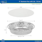 Nicole Home Collection Aluminum Pans 9” Round Disposable Foil Pans - Image 2