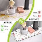 Chrismas Sink Splash Guard Faucet Mat Christmas Absorbent Fast Drying Mat Sink - Image 6
