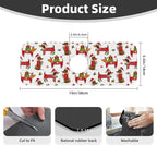Christmas Dachshund Dog Happy New Kitchen Sink Splash Guard Faucet Mat 1 Pcs - Image 2