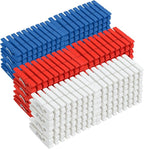 Weysat 240 Pcs 4th of July Colored Clothes Pins 2.9" Wooden Patriotic by Weysat