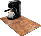 Coffee Station Mat 20x12 Inch, Wood Grain Slices Design, Absorbent Hide Stain by Unknown