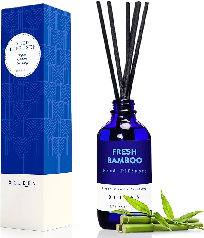 Reed Diffuser, Fresh Bamboo Scented Diffuser by Xcleen