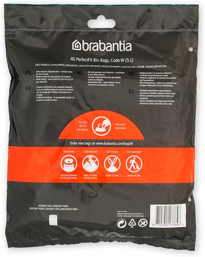 Brabantia PerfectFit Trash Bags Thick Plastic Trash Can Liners - Image 2