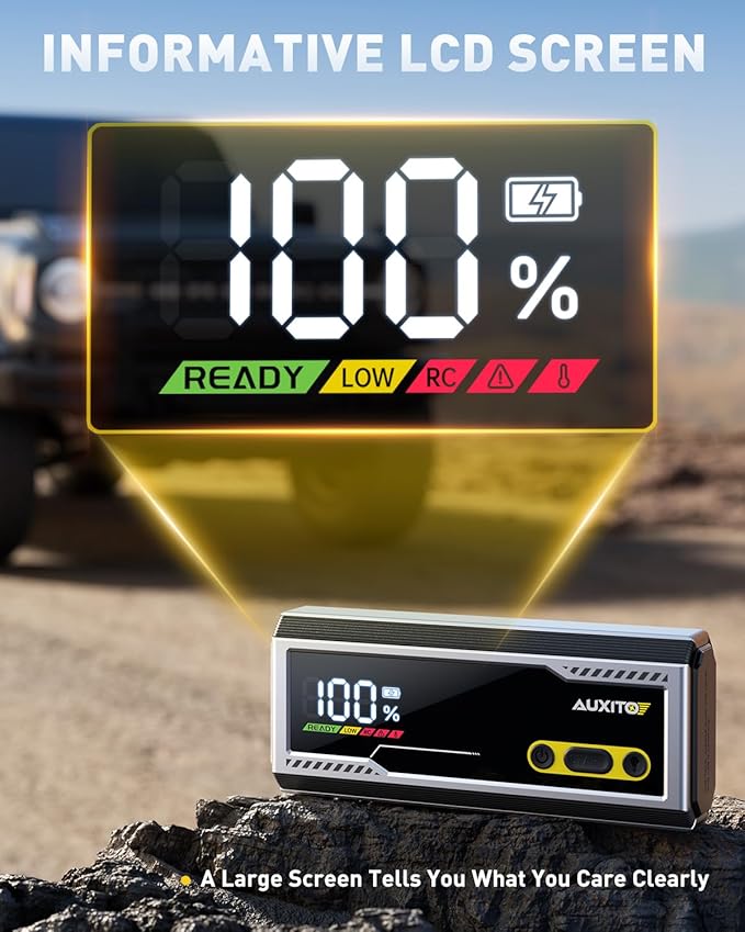 AUXITO 9500A Jump Starter, 12V Car Battery Jump Starter, Up to All Gas/All - Image 4