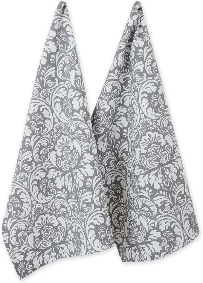 DII Cotton Dish Towel Set Damask Print by DII
