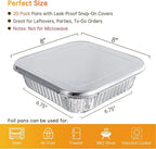 8x8 Aluminum Pans with Lids - Image 3