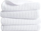 POLYTE 430 GSM Microfiber Lint Free Hand Towel, 16 x 30 in, 4 Pack by Polyte