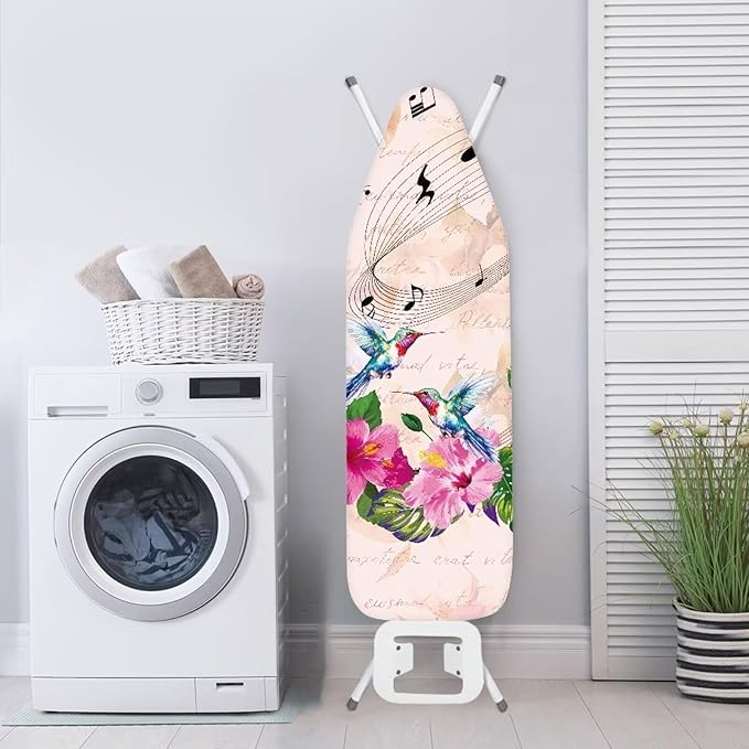 GLENLCWE Blue Hummingbird Hibiscus Music Note Ironing Board Cover Full Size - Image 3