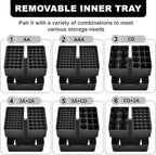 FULLCASE Battery Storage Organizer Box, Holder Container - Image 3