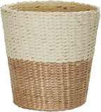 Household Essentials 2-Tone Woven Waste Basket, HandWoven Paper Rope Basket - Image 6