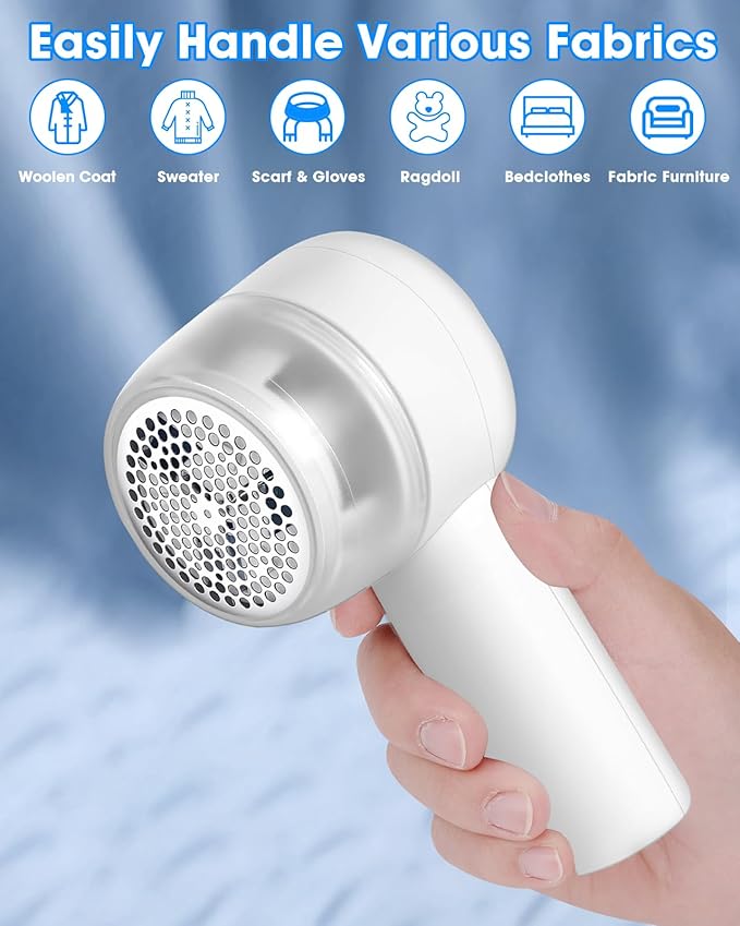 Lint Remover, Fabric Shaver for Clothes, Electric Lint Shaver Rechargeable - Image 7