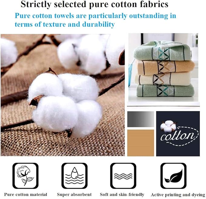 4 Pack Cotton Hand Towels, 100% Cotton Face Towels, - Image 3