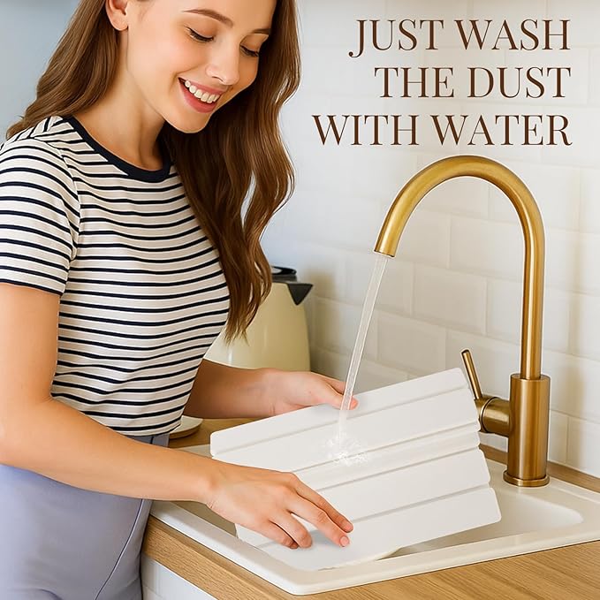 Large Stone Dish Drying Mats for Kitchen Counter 24"×16" Foldable Quick Dry - Image 5