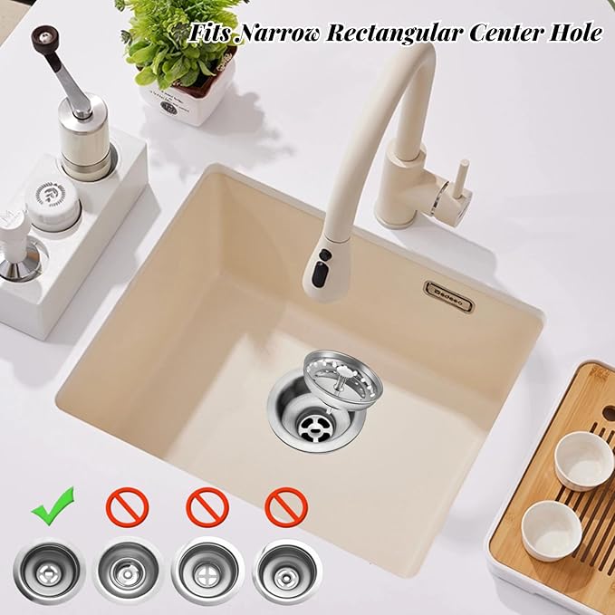 2 Pack Kitchen Sink Strainer & Stopper Combo - Image 3