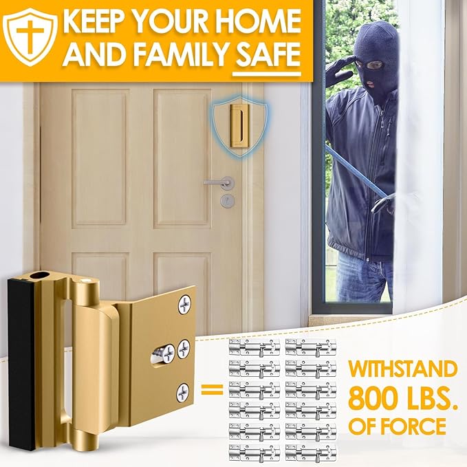 Home Security Door Reinforcement Lock: Metal Door Locks - Image 3