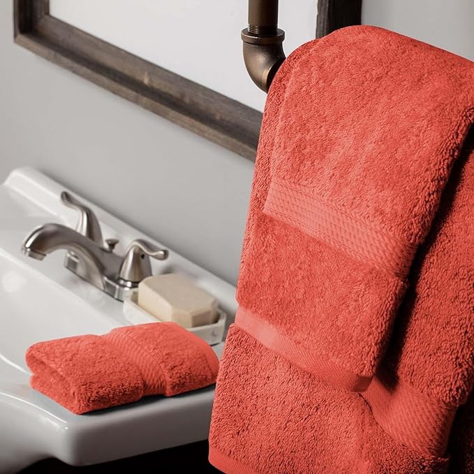 SUPERIOR Solid Egyptian Cotton Towel Set, Hand Towel 20” x 30”, Bath Towel 30” - Image 3