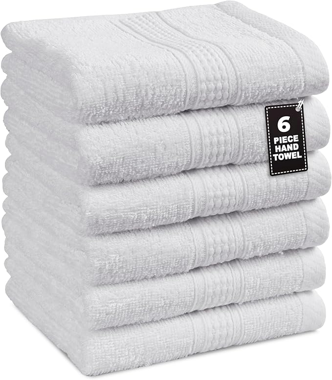 White Hand Towels for Bathroom by LaneLinen