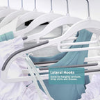 50-Pack Coat Hangers, Space Saving Plastic Clothes Hangers, 0.2 Inches Slim - Image 3