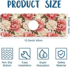 Beautiful Peony Sink Splash Guard Bright Peonies Faucet Absorbing Mat Fast - Image 2