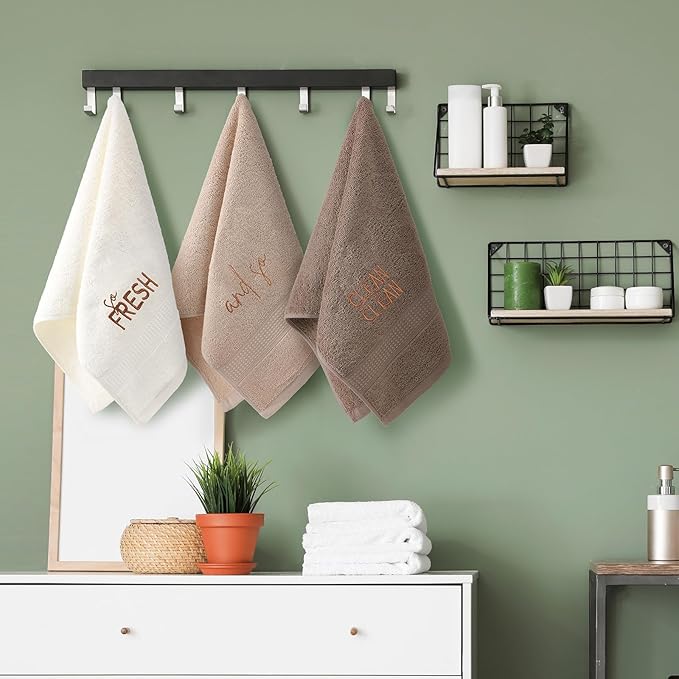 3 Pcs So Fresh and So Clean Clean Farmhouse Decorative Hand Towels - Image 4