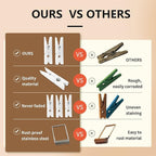 Mini Photo Clips, 1.4 Inch Small Wooden Clothespins - Image 2